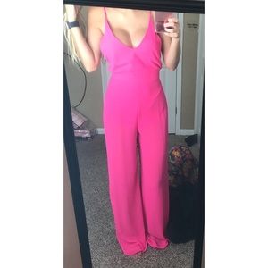 Hot pink jumpsuit